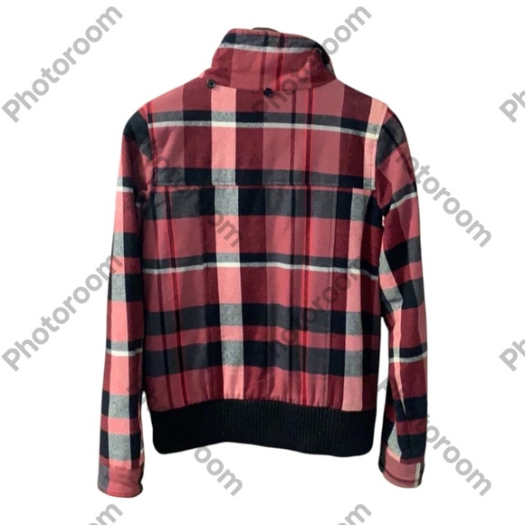 Bomber Coat | Hurley | Red & Black Plaid | Woman’s Small - Picture 9 of 9